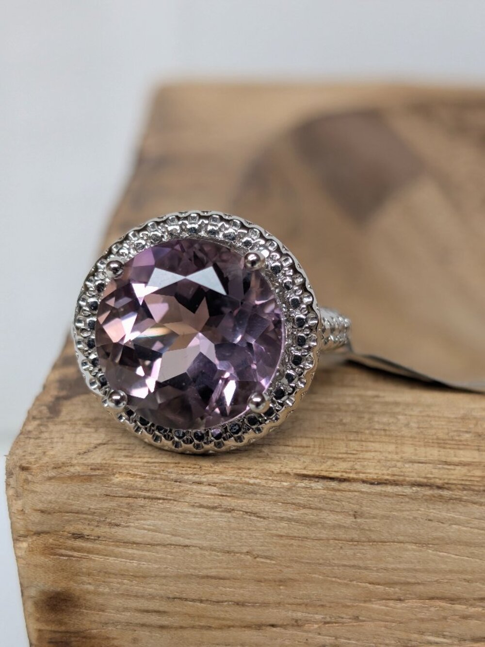 925 Sterling Silver 9.66 Ct Anahi Ametrine Round Ring Size 6